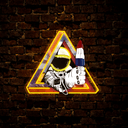Spaceman Triangle Artwork Led Neon Sign - Reels Custom