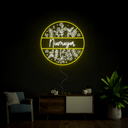 Spring Florals Door Hanger Neon Sign - Reels Custom