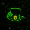 St. Patrick's Shamrock Hat Neon Sign - Reels Custom