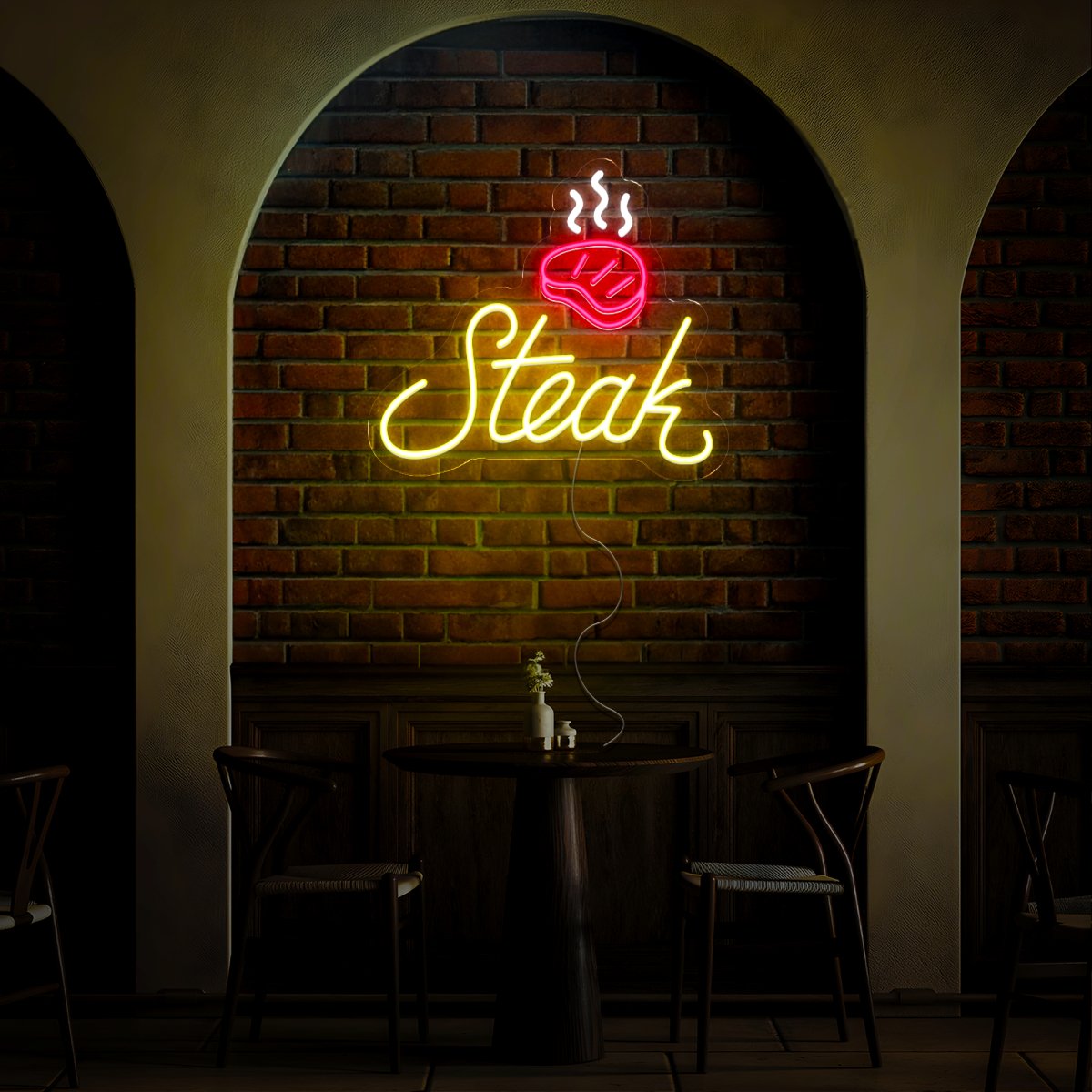 Steak Neon Sign - Reels Custom