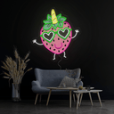 Strawberry Just Smile Artwork Neon Sign - Reels Custom