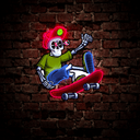 Streetwear Skull Skateboard Artwork Neon Sign - Reels Custom
