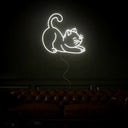 Stretching Cat Neon Sign - Reels Custom