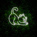 Stretching Cat Neon Sign - Reels Custom