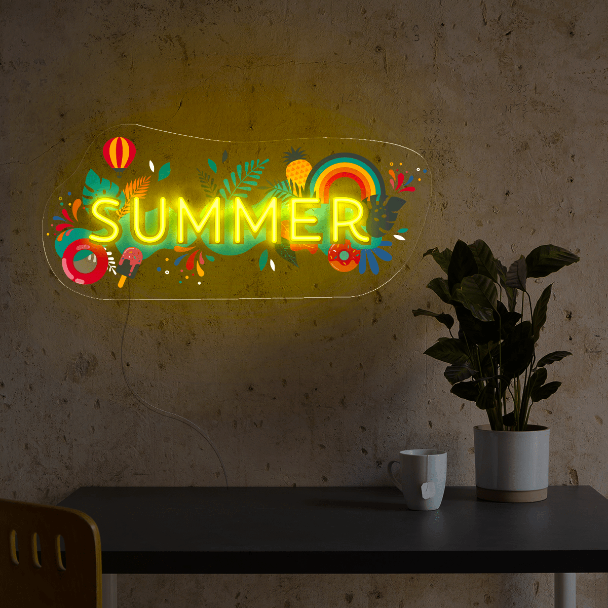 Summer Artwork Neon Sign - Reels Custom