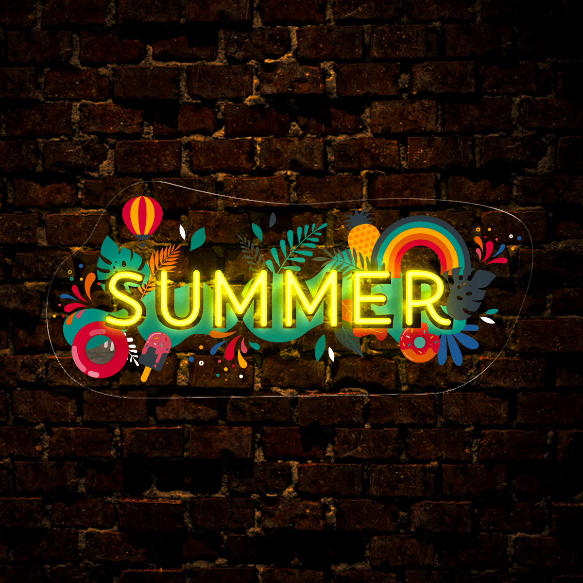 Summer Artwork Neon Sign - Reels Custom