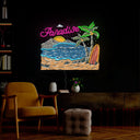 Summer Paradise Artwork Neon Sign - Reels Custom