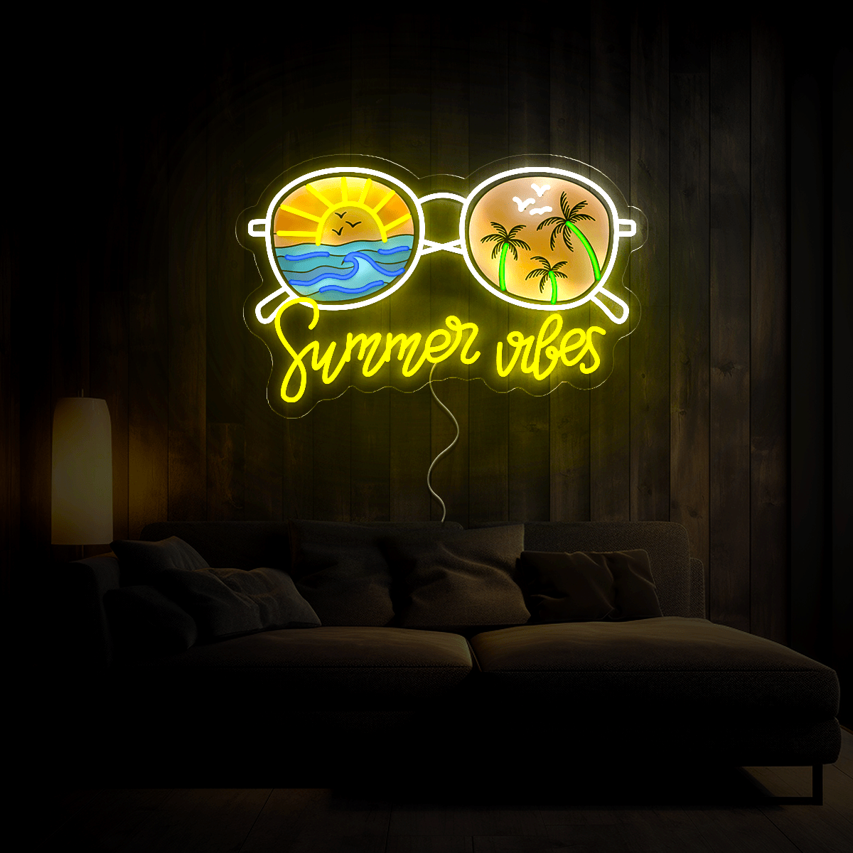 Summer Vibes Artwork Neon Sign - Reels Custom