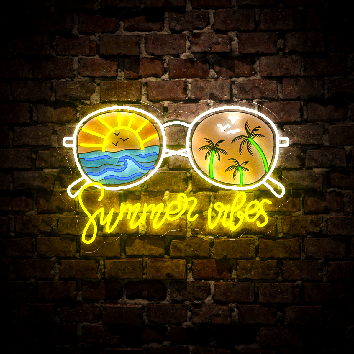 Summer Vibes Artwork Neon Sign - Reels Custom