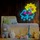 Sun Hiding Behind Cloud Neon Sign - Reels Custom