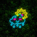 Sun Hiding Behind Cloud Neon Sign - Reels Custom