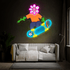 Sunflower Skateboard Artwork Neon Sign - Reels Custom