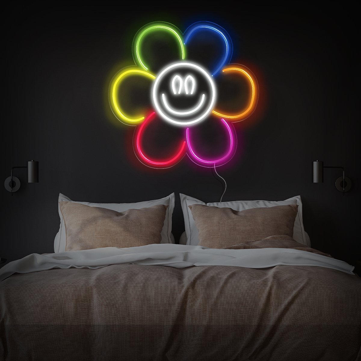 Sunflower Smile Face Led Neon Sign - Reels Custom