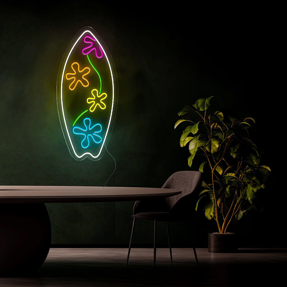Surfboard Neon Sign - Reels Custom