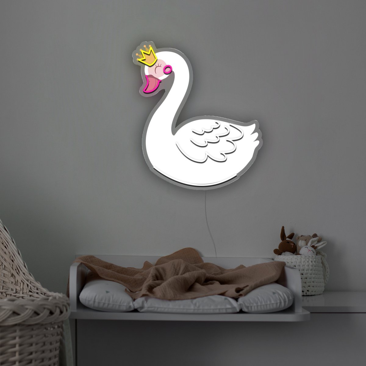 Swan Artwork Led Neon Sign - Reels Custom
