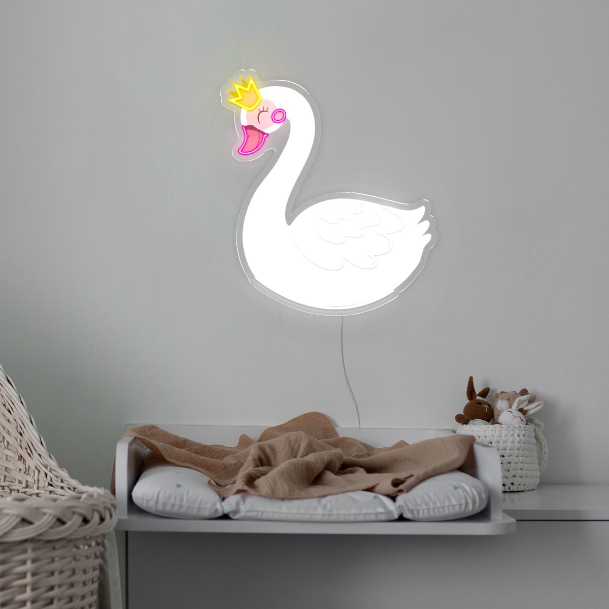 Swan Artwork Led Neon Sign - Reels Custom