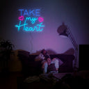 Take My Heart Neon Sign - Reels Custom