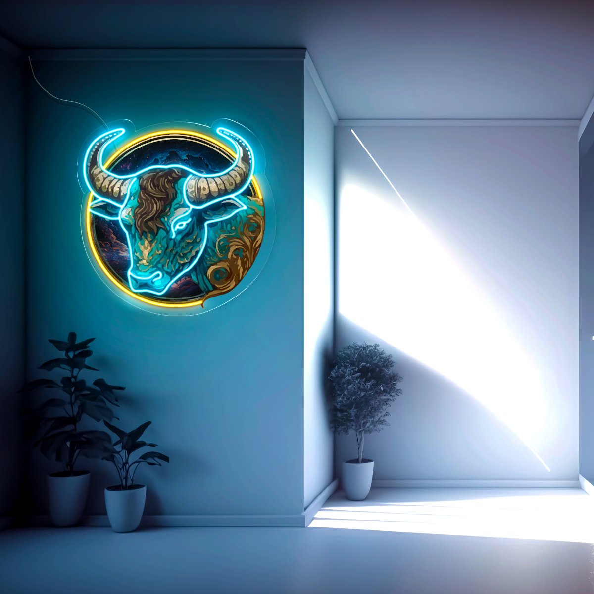 Taurus Zodiac Artwork Led Neon Sign - Reels Custom