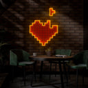 Tetris Heart Artwork Neon Sign - Reels Custom