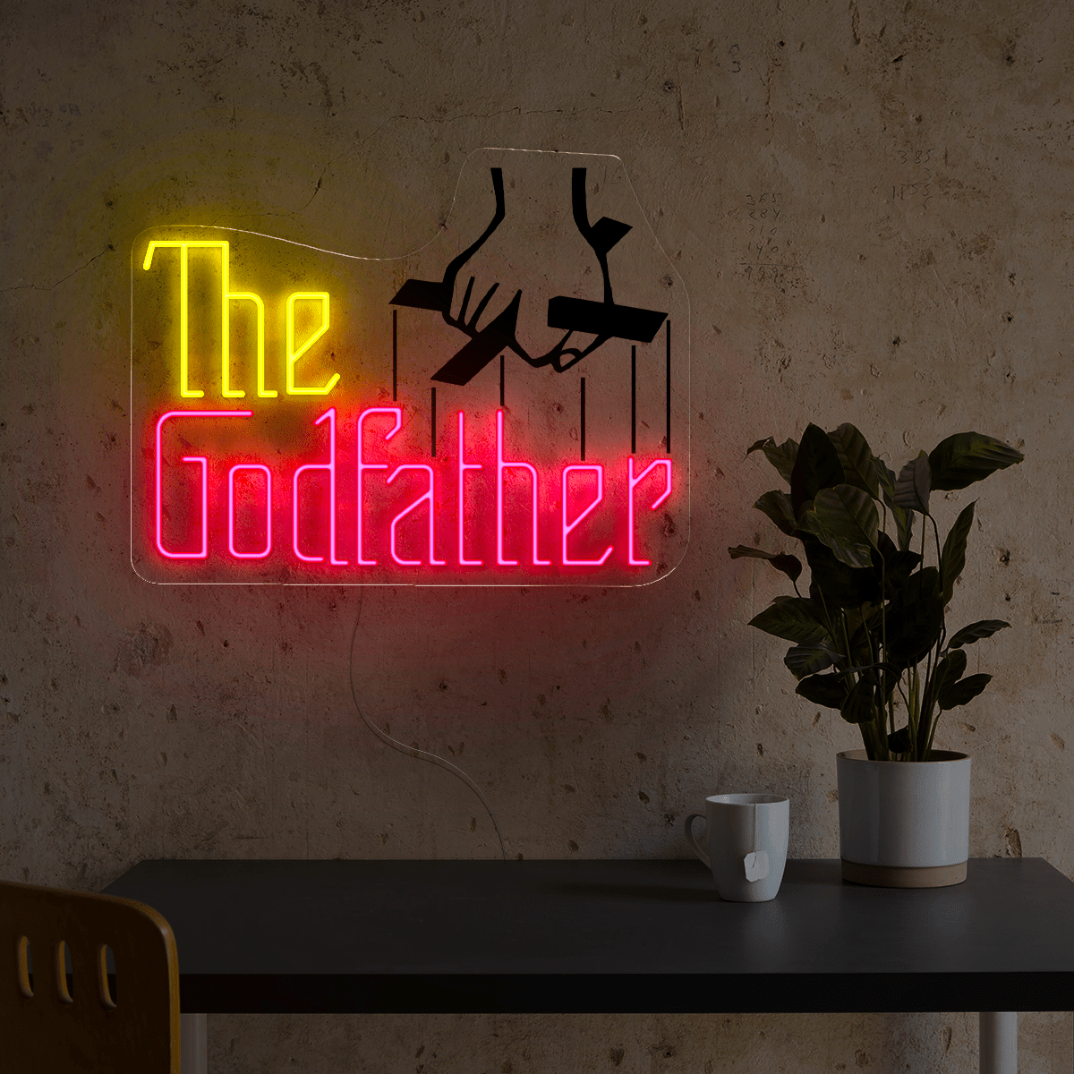 The Godfather Artwork Neon Sign - Reels Custom