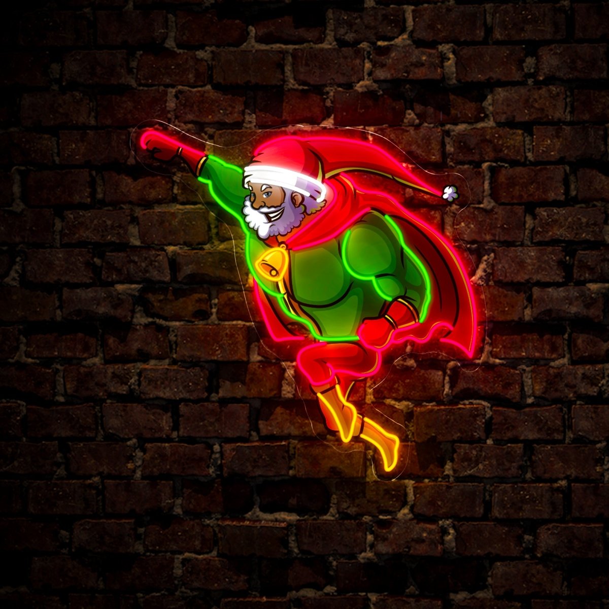 The super Santa christmas Artwork Neon Sign - Reels Custom