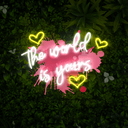 The World Is Yours Artwork Neon Sign - Reels Custom