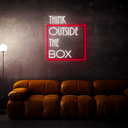 Think Outside The Box Neon Sign - Reels Custom