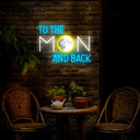 To The Moon And Back Artwork Neon Sign - Reels Custom