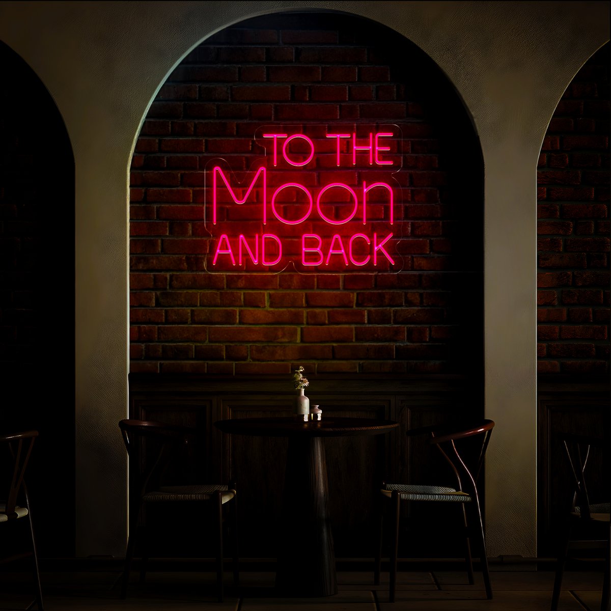 To The Moon And Back Neon Sign - Reels Custom