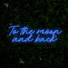 To The Moon And Back Wedding Led Neon Sign - Reels Custom
