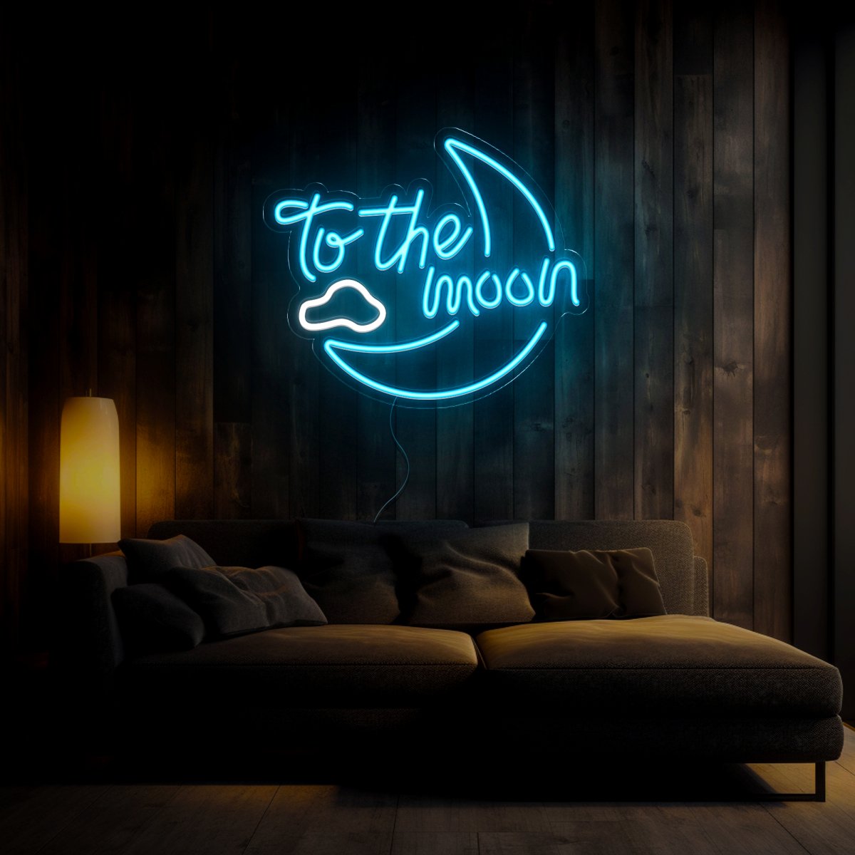 To The Moon Led Neon Sign - Reels Custom