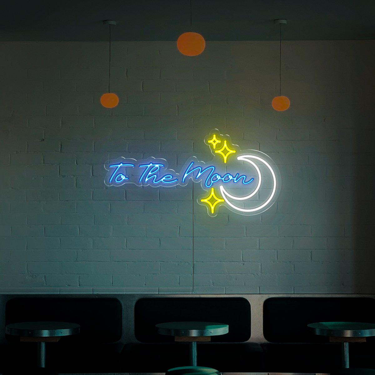 To The Moon Neon Sign - Reels Custom