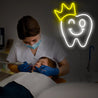 Tooth With A Crown Dentist Neon Sign - Reels Custom