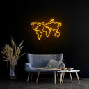 Travel Map Neon Sign - Reels Custom