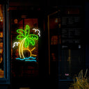 Tropical Palm Tree Sun Neon Sign - Reels Custom