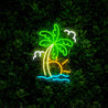 Tropical Palm Tree Sun Neon Sign - Reels Custom