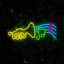 Trumpet With Music Neon Sign - Reels Custom