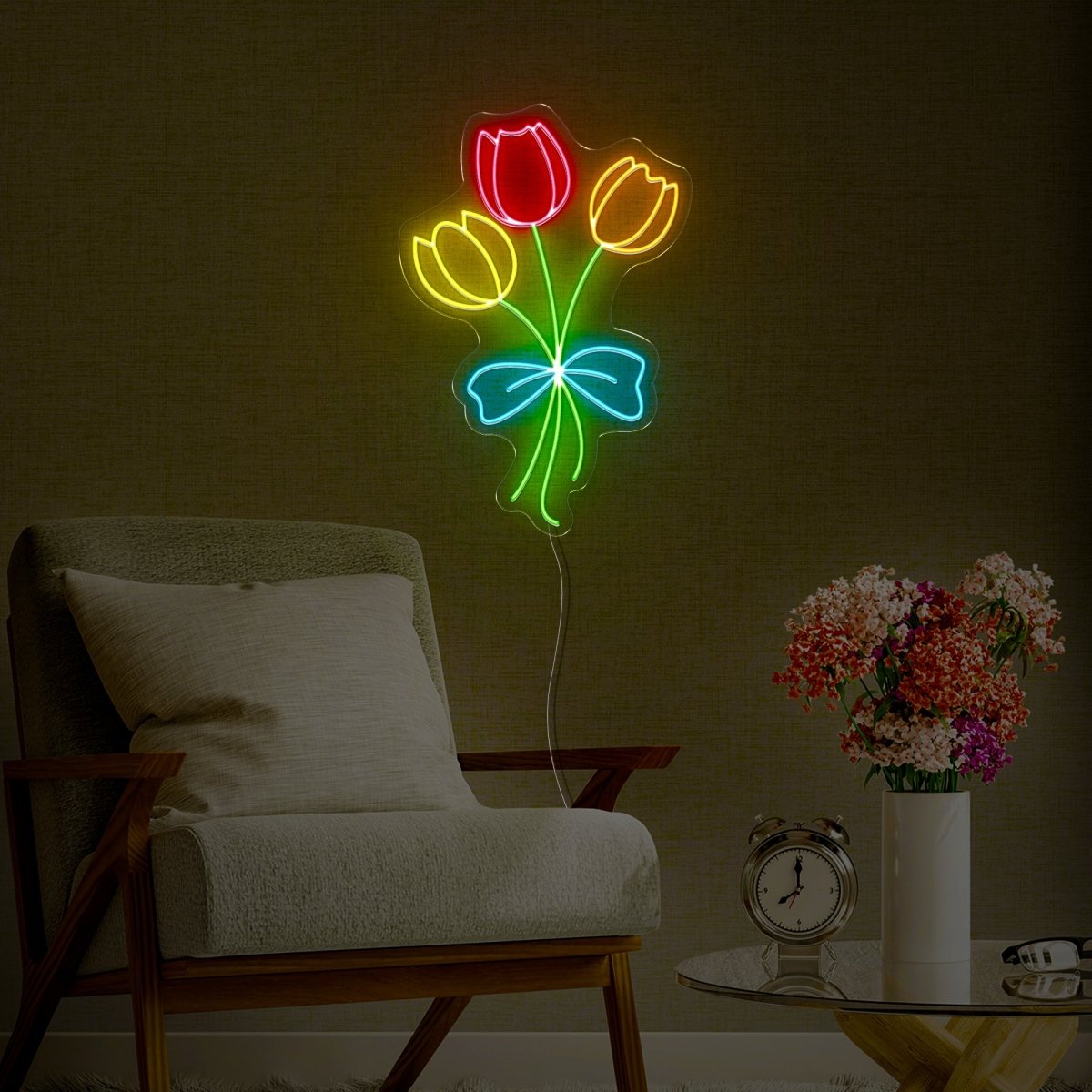 Tulip Flowers Led Neon Sign - Reels Custom