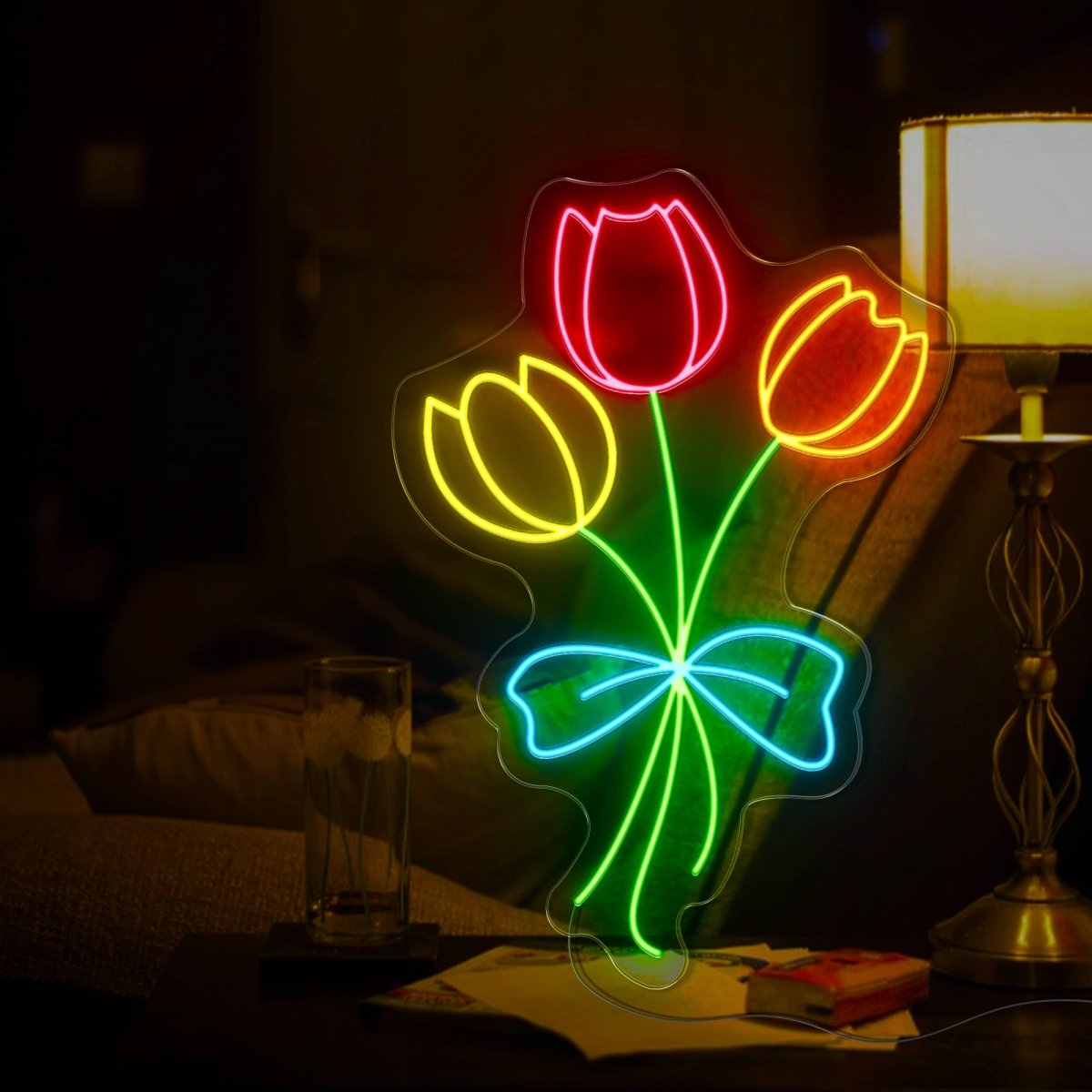 Tulip Flowers Led Neon Sign - Reels Custom