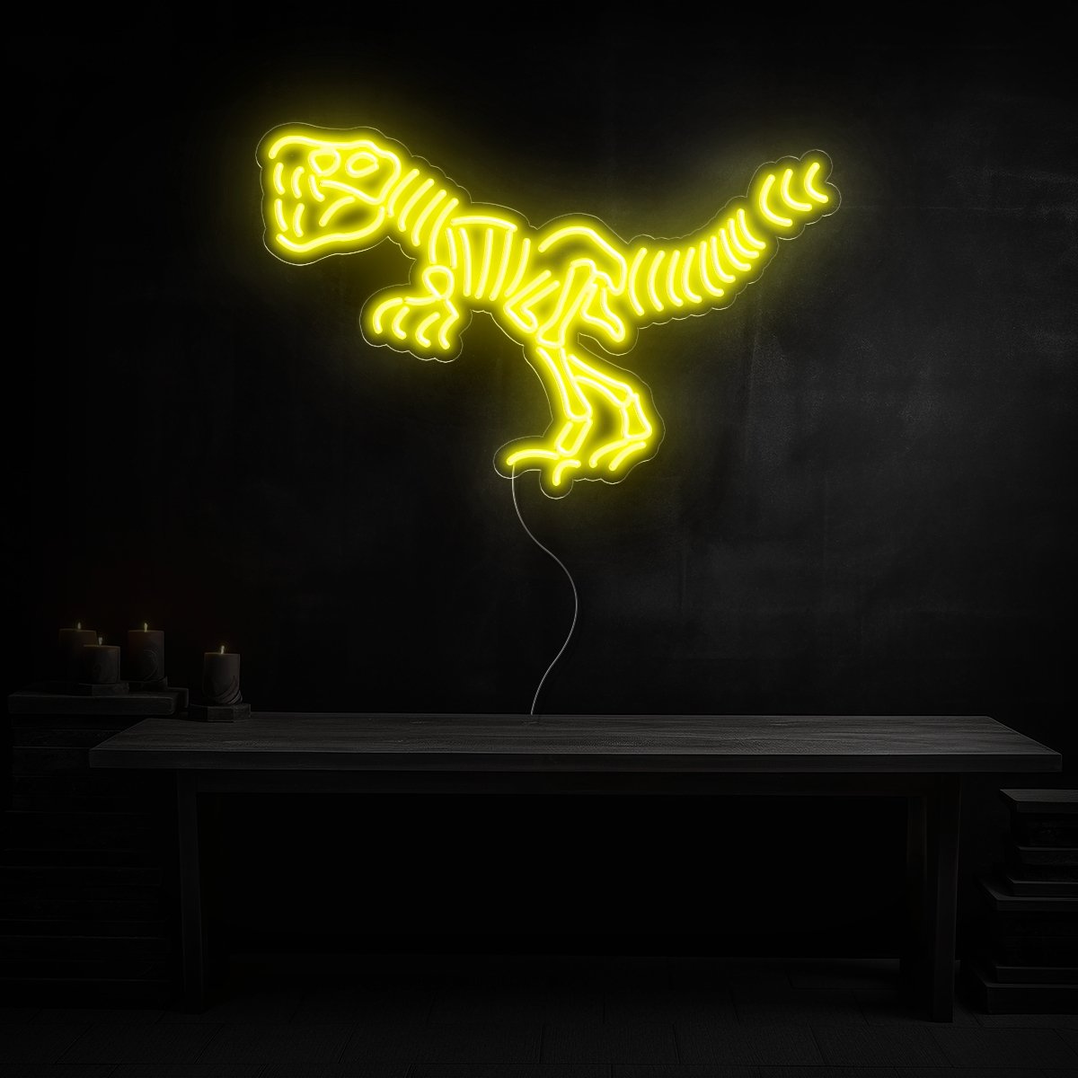 Tyrannosaurus Rex Skeleton Led Neon Sign - Reels Custom