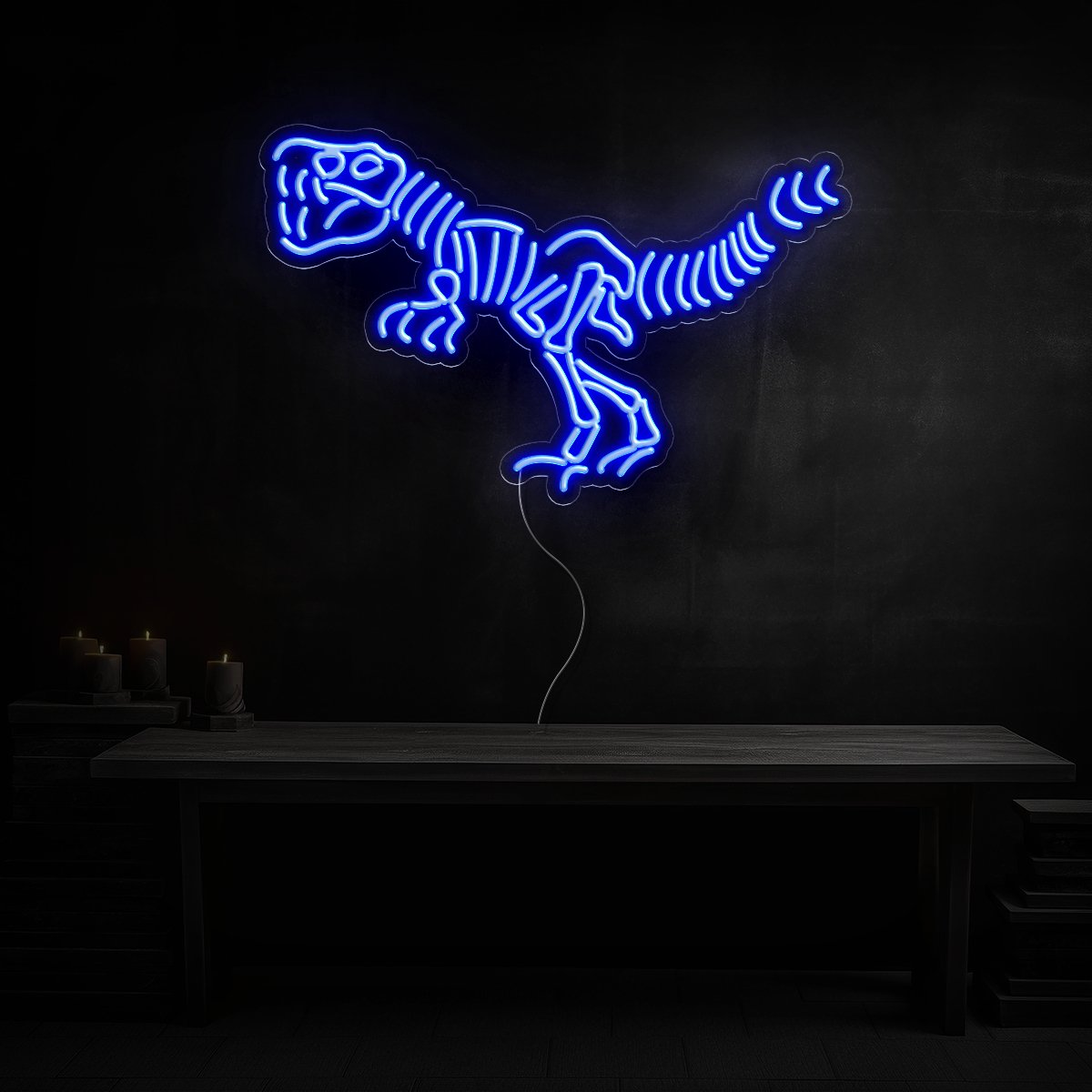 Tyrannosaurus Rex Skeleton Led Neon Sign - Reels Custom