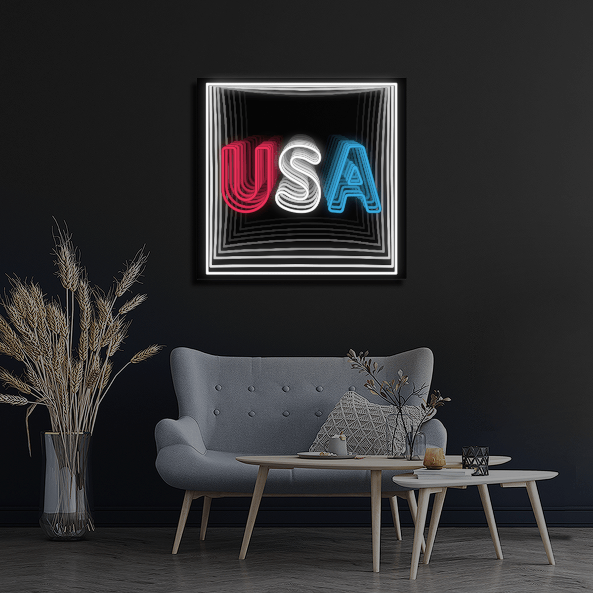 USA 4th Of July Infinity Neon Sign - Reels Custom