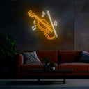 Violin Led Neon Sign - Reels Custom