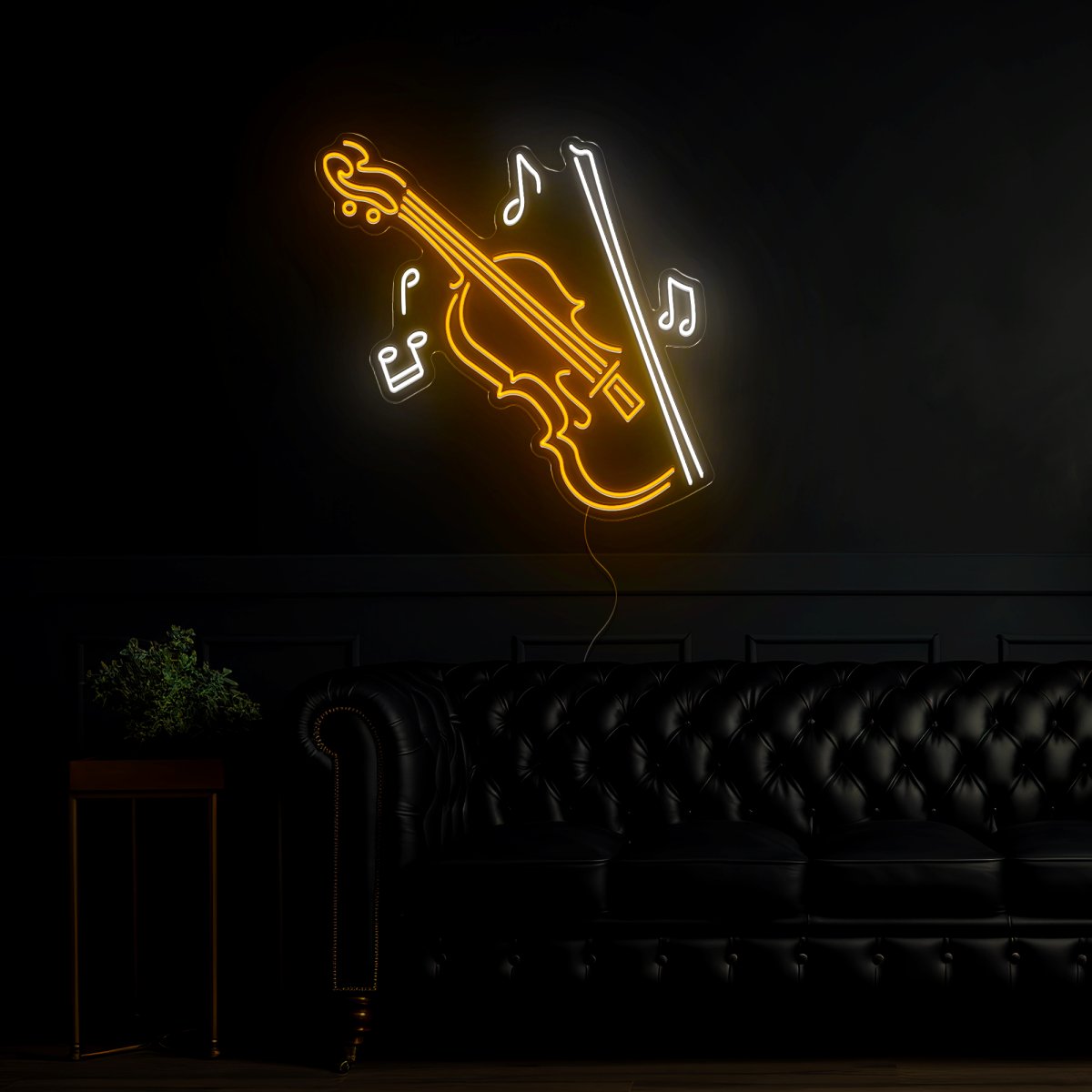 Violin Led Neon Sign - Reels Custom