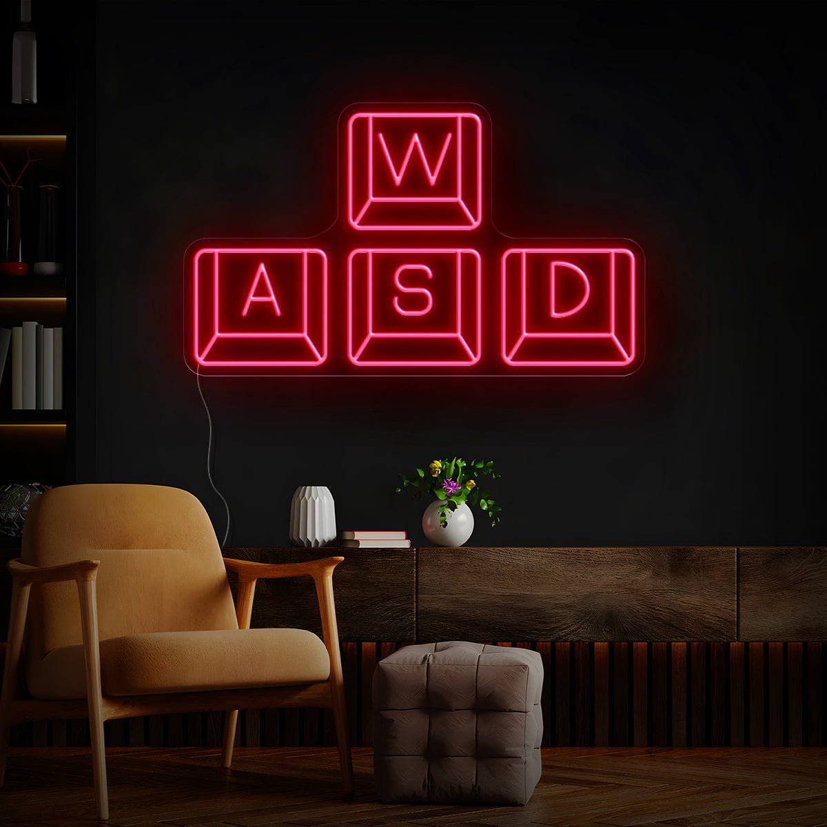 WASD Keyboard Led Neon Sign For Gamers - Reels Custom