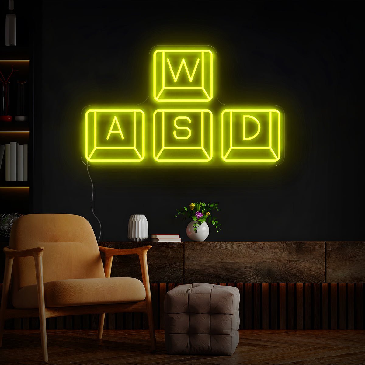 WASD Keyboard Led Neon Sign For Gamers - Reels Custom