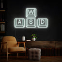 WASD Keyboard Led Neon Sign For Gamers - Reels Custom