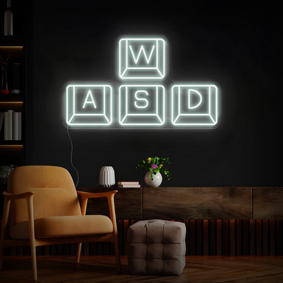 WASD Keyboard Led Neon Sign For Gamers - Reels Custom