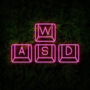 WASD Keyboard Led Neon Sign For Gamers - Reels Custom