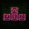 WASD Keyboard Led Neon Sign For Gamers - Reels Custom